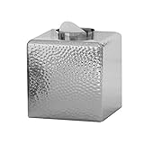 nu steel Boutique Tissue Box Cover, Part of Majestic Hammered Bathroom Accessory Set Stainless Steel...