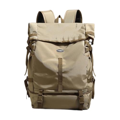 SAZ DEKOR Travel Backpack for Men Women with Shoe Compartment for Trekking Hiking Work Khaki