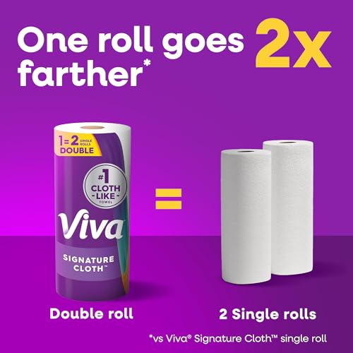 Image of Viva Signature Cloth Paper Towels, Choose-A-Sheet Size, 3 Double Rolls, 86 Sheets per Roll (Packaging May Vary)