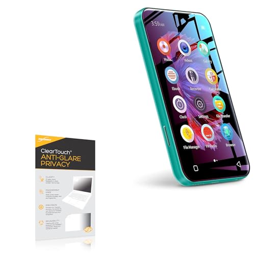 BoxWave Screen Protector Compatible With TIMMKOO Q5 WiFi MP3 Player - ClearTouch Anti-Glare Privacy (2-Pack), Privacy Screen Protector Flexible Film Anti-Glare