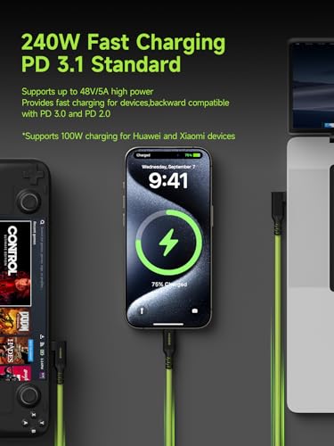 Image of Hagibis Camera Tethering Cable, 90 Degree Right Angle USB4 V2.0 USB-C Camera Connection Cable with 80Gbps 8K@60Hz 240W PD Fast Charging for Canon, Sony, Nikon, Fuji, MacBook, iPhone (4.8m)