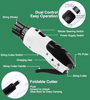 KORDOS Electric Guitar String Winder Tool, 3-in-1 220RPM Battery Powered Automatic String Winder, Cutter, Pin Puller, 4-hour Runtime for 50 Restrings, for Guitar/Bass/Mandolin
