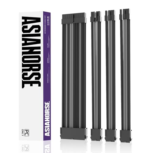 AsiaHorse 16AWG Black-Pink PSU Extensions