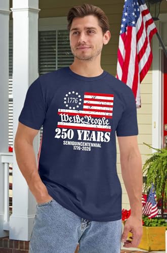 Image of Ithalt Men's American Flag Shirt 4th of July T-Shirt USA Patriotic Tee Shirt Independence Day Top