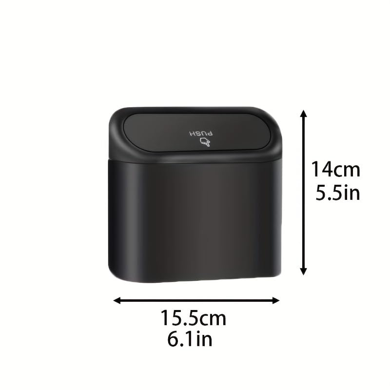 Image of Leak-Proof mini car Trash can, 150 Garbage Bags, with lid, can be Placed on the Desk or Hung, Perfect car Accessory!