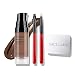 SACE LADY Semi Permanent Eyebrow Gel Makeup Kit, Waterproof Tint Brow Enhancer Color Gel with Eyebrow Sculpting Brushes, Makeup Mixing Blending Palette Tool (1.Light Brown)