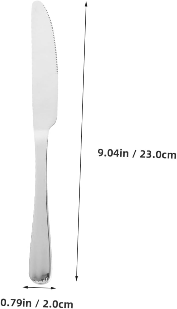 Mikinona 20pcs Stainless Steel Cutlery with Steak Knives Forks Spoons and Tea Spoons for Dining Travel and Parties Stylish Utensils for Home and Restaurant Use