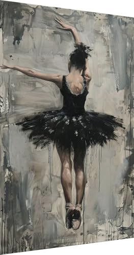 Broderie diamant kit complet fille et danseur au grand format 90x180cm