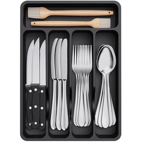 Lifewit Plastic Cutlery Drawer Organiser Cover