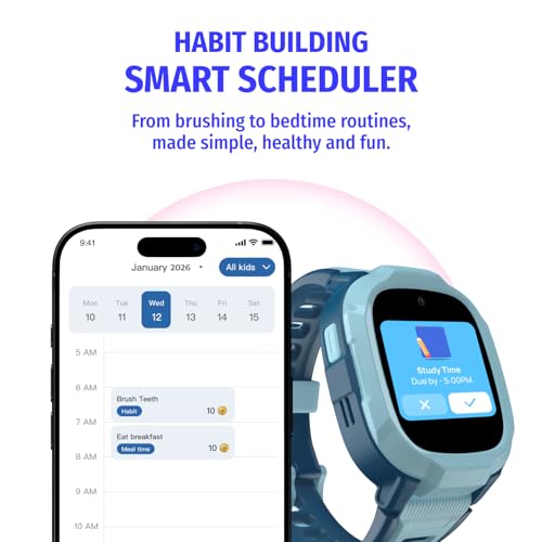 Image of Noise Junior Explorer 2 Smart Watch for Kids with 4G SIM Compatible, 2-Way Video & Voice Calling, Geofencing, Real Time Location Monitoring via Google Maps, IP68, SOS Emergency Alerts (Frost Pop)