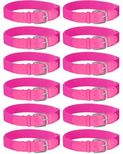 Hercicy 12 Pcs Baseball Belts Softball Belts Bulk for Adult and Youth Adjustable