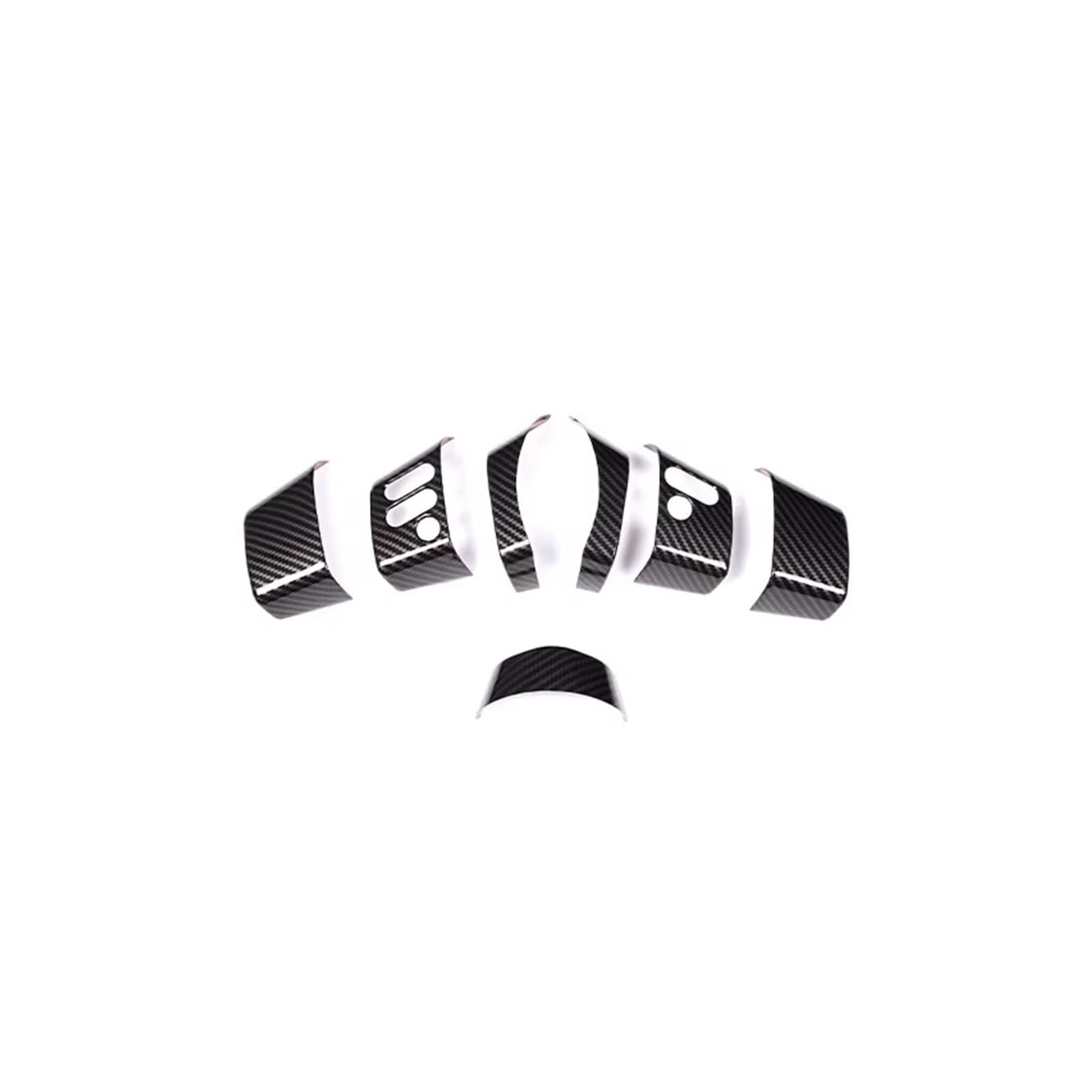 Auto Interior for Toyota FJ for Cruiser 2007-2021 Steering Wheel Button Decoration Cover Sticker Accessories(Carbon Fiber)