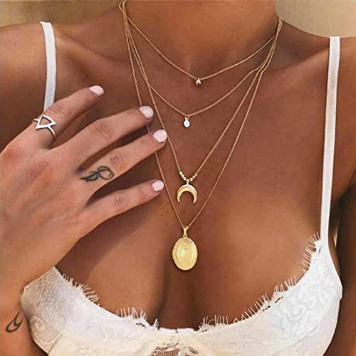 U7 Oval Locket Pendant Necklace 18K Gold Plated Memorial Photo Lockets Charm Valentines Gift Jewelry thumb #2
