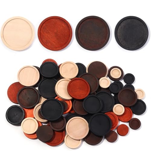 Bases para colgantes de madera de 30mm para manualidades en casa 3