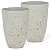 Autodaya 19.5" Resin Tall Planters for Outdoor Plants, Set of 2 Country White Large Flower Pots with Handmade Birch Bark Texture, Heavy-Duty and Weather-Resistant for Year Round Indoor Outdoor use