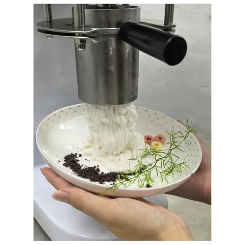 YGWXYYZJ Kommerzielle Spaghetti-Eiscreme-Maschine, 80W Countertop Rigid Serve Maschine mit 4 verschiedenen Formen Nudelform Edelstahl Einfache Bedienung Frozen Yogurt Maker für Dessert Shops – Bild 6