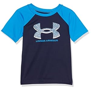 Under Armour Boys’ Short Sleeve Shirt, Crewneck, Lightweight and Breathable, Midnight Navy Micro, 7