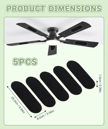 Image of 5 Pcs Ceiling Fan Filter, Air Purifier Pads for Cleaner Indoor Air, Easy Installation without Tools, 250x90x3mm Filter Size