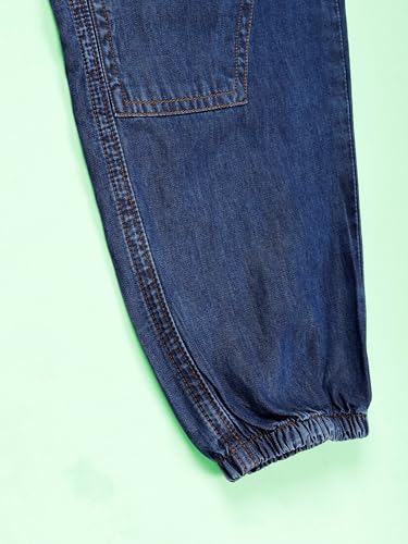 Image of KiddoPanti Boys Denim Cargo Jogger Jeans with Elastic Waist & Utility Pockets