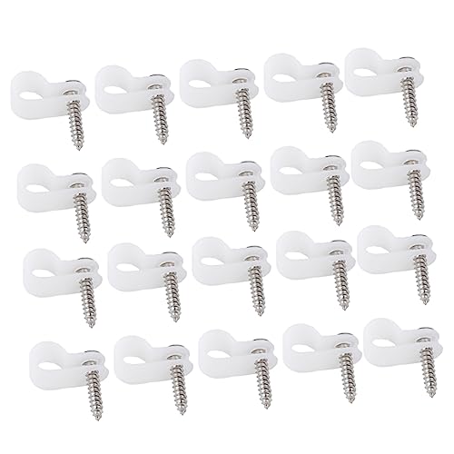 CIYODO Innovative R-Type Plastic Whole Wire Clip 100pcs Strong Cable Ties for Home Office