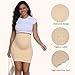 Arearief Women's Maternity Pencil Skirt Over Belly, High Waisted Solid Stretchy Pregnancy Shapewear Dress Bump Support 2-Pack