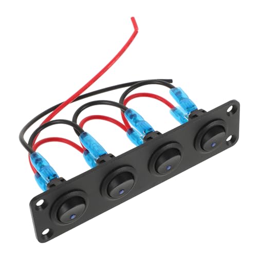 STOBAZA 4 Switch Panel Gang Switch Panel for Automotive Yacht and Boat Enhances Vehicle Interior Decoration Versatile Design for Various Scenarios