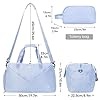 Ceneda Sporttaschen Klassische mit Schuhfach und Nassfach Tragbare Übernachtungs Wochenendtasche Reisetasche Yoga Tasche für Damen und Herren Gym Bag (Hellblau) #4