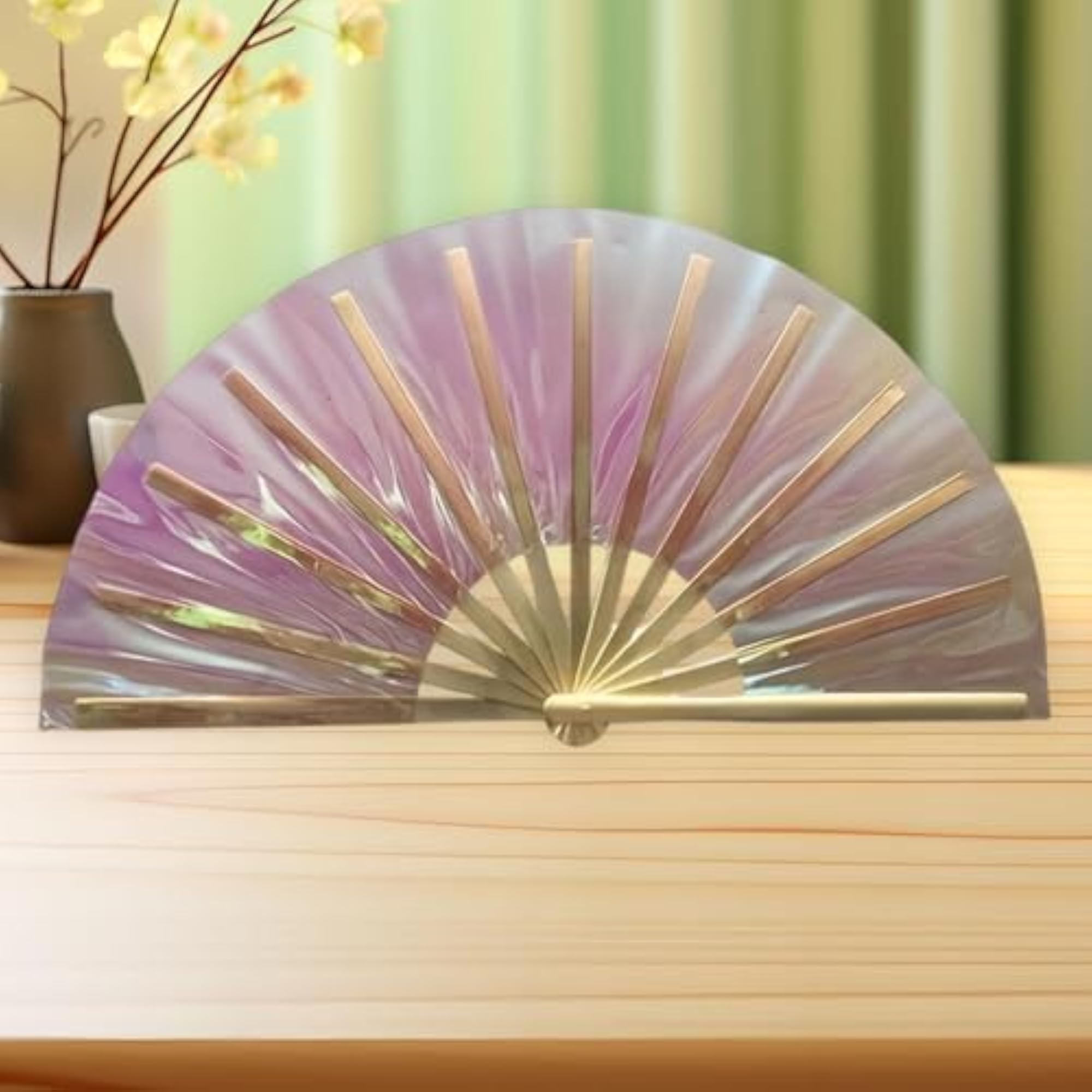 Folding Popping Fan Creative Decor for Rainbow Outfits