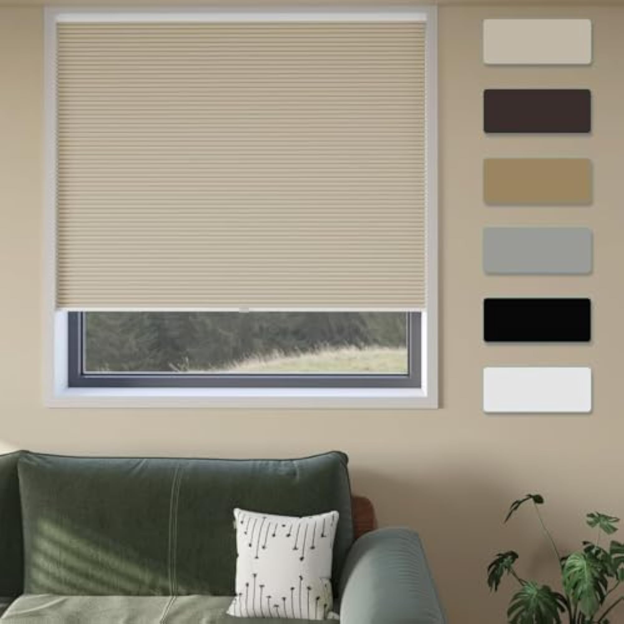 Cordless Cellular Window Shades No Tools No Drill