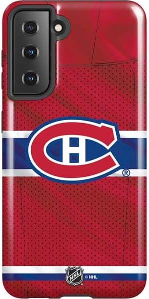Skinit Pro Phone Case Compatible with Galaxy S21 5G - Officially Licensed NHL Montreal Canadiens Home Jersey Design