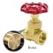 Antrader 3/4 Inch Gate Valve Brass,DN20 Female with Wheel Handle Brass 3/4