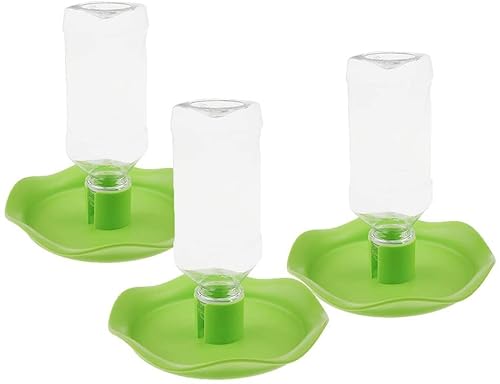 Backbayia 3 Pieces Reptile Automatic Water Dispenser Bottle Waterer for Lizard, Turtle, Gecko, Chameleon