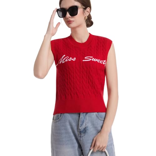 Image of Womens Sweater Vest Sleeveless Cotton Casual V Neck Pullover
