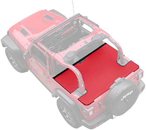 Image of Tonneau Cover for Jeep Wrangler Back Trunk Cargo Cover JL 2-Door, Red