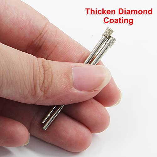 Image of Luomorgo 12Pcs 3mm /1 /8 inch Diamond Hole Saw | 1 /5 inch Cutting Depth, For Glass Ceramic Marble Porcelain Tile, Granite Quartz Gemstone, Diamond Drill Bits