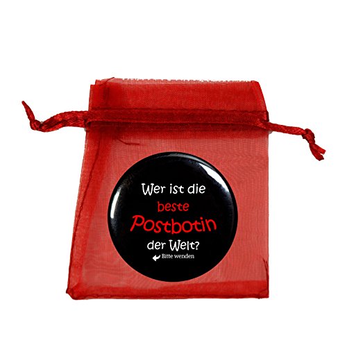 Preisvergleich Produktbild Taschenspiegel,Spiegelbutton Beste Postbotin, rund 56mm Durchmesser