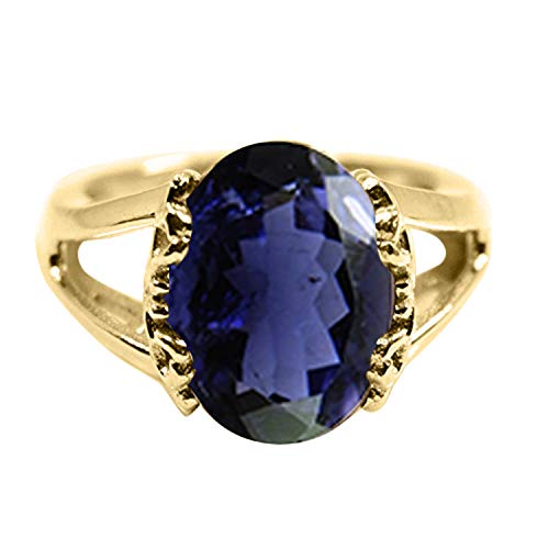 Image of 55Carat Choose Your Color Genuine Stone Ring 18K Gold Plated Oval Handmade Jewellery for Gift Sizes 4-13