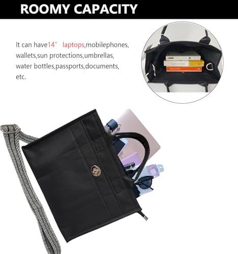Image of Dyalsa Tote Bags for Women, Canvas Handbag Tote Purse Crossbody Bags with Zip Casual Shoulder Bags for Work and Travel
