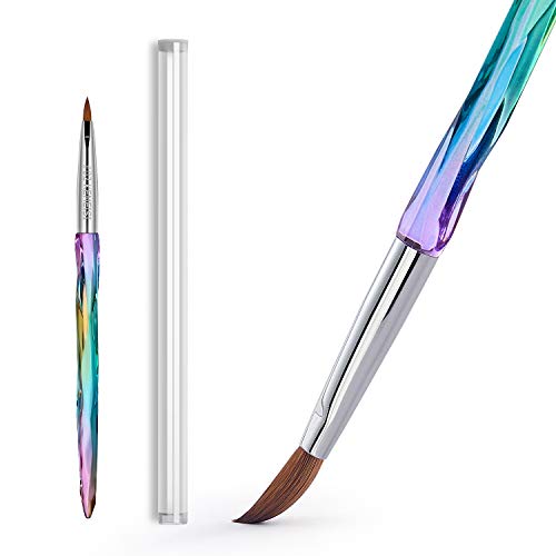 KEMEISI 1PC Diamond Shape UV Rainbow Plastic Handle Simpe Generous Brush Size 2,4,6,8,10,12 (#02)