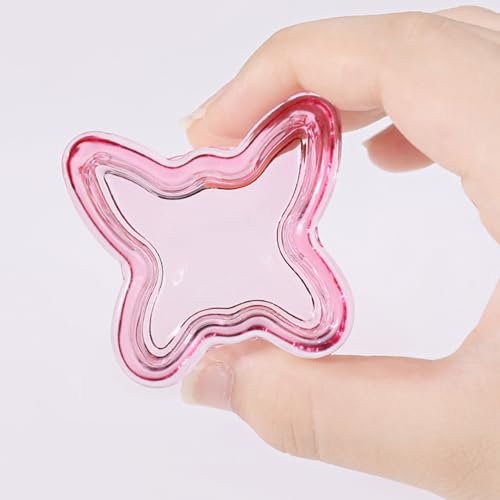 Ipetboom plato para monómero de acrílico en vidrio rosa mariposa miniatura 4