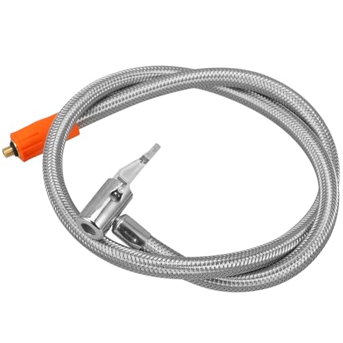 Mikikit Adaptador de Manguera de Bomba de Inoxidable Inflador de Neumáticos Herramienta Duradera