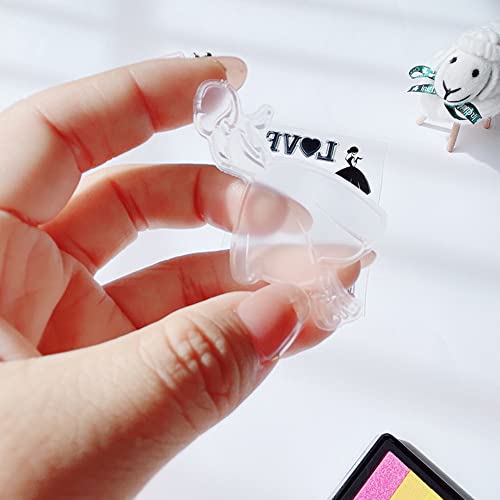 Mesygk LOVE FLOWER GIRL GLOBE Valentine'S Day Clear Stamps Transparent Silicone Stamp Album Cards Rubber Stamp thumb #2