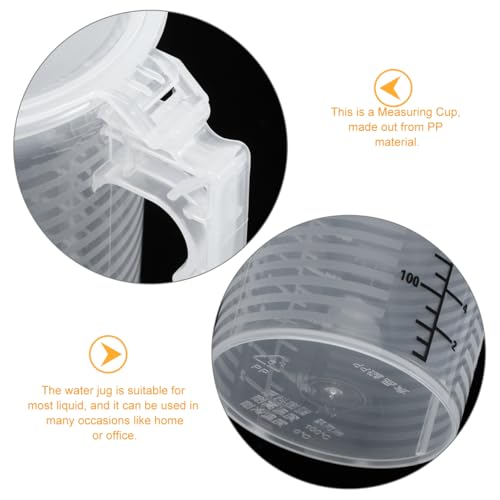 Vaso medidor plástico transparente 500 ml con tapa y asa miniatura 6