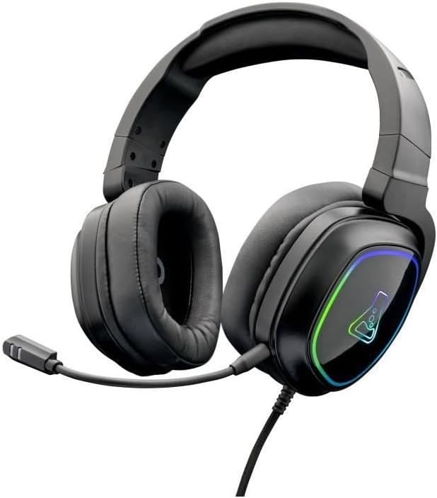 The G-Lab Korp Radium Auriculares Gaming, Auriculares Gamer con Micrófono Desmo…