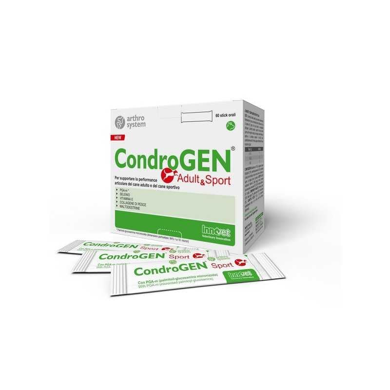 CondroGEN Adult & Sport, Integratore Articolare per Cani Adulti e Sportivi, 60 Stick Orali