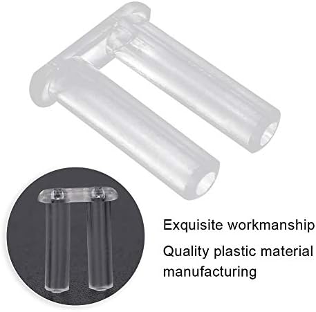 Zwindy 200 pcs Clear Plastic Eyeglasses Plug,5 Types Eyeglass Repair Fixing Tool for Rimless Glasses Fixing Accessories Tools(1.4/1.5/1.6/1.8/2.0mm).