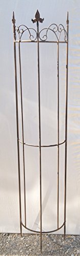 Preisvergleich Produktbild Rankgitter "Clematis" groß, halbrund aus Metall, braun