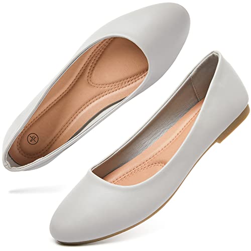 Image of Hash Bubbie Women's Flats Shoes Ballet Flats Dress Shoes Comfortable PU Leather Slip on Shoes for Women