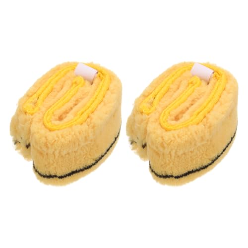 Image of MECCANIXITY Microfiber Scrubber Replacement Head 9.84 Inch for Window Glass Marble Wall Home Bathroom, Yellow Pack of 2