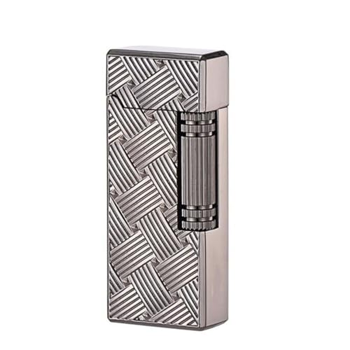 Encendedor portátil metálico negro ajustable y recargable